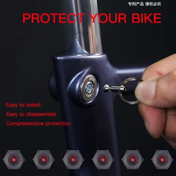 Mazākais vieglāko 0.45 g Anti theft velosipēdu velosipēds smart lock konstrukcija aizsargā slēdzeni cilmes stūres riteņu slēdzeni