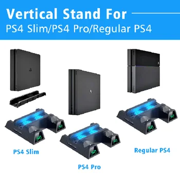 Piliens Kuģniecības PS4/ PS4 Pro/ PS4 Slim Konsole Vertikālā Dzesēšanas Stends Kontrolieris Uzlādes Bāzes Vēsāks 10 Spēles Uzglabāšanas Sony