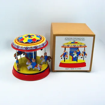 [Smieklīgi] Klasisks kolekcija Retro Pulksteņa Vēja Metāla Skārda Rīku Augstas riteņu Karuselis rotaļu Mehāniskās rotaļlietas bērniem, bērnu dāvanu