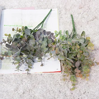 Mākslīgo Augu Eikaliptu Plastmasas Zaļie Augi Viltus Eikaliptu DIY Mājās Kāzu Meža Stila Rotājumi