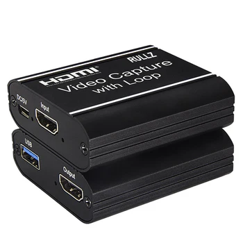 4K IZŠĶIRTSPĒJAS 1080P Video Capture Karte, USB 2.0 Spēli Capture Valdes Audio Ierakstu Tiešraidi Broadcast HDMI-saderīgam Televizoram Vietējai sakaru Līnijai