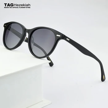 Ir 2021. Jaunu vintage polarizētās saulesbrilles, vīriešu OV5439U acetāts Apaļā saules brilles sievietēm luksusa zīmolu Retro modes saulesbrilles vīriešiem